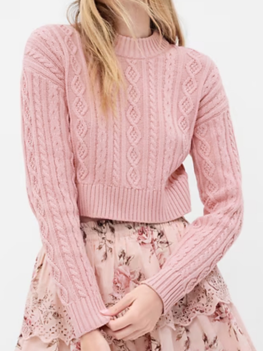 Gap x Love Shack Fancy pink sweater